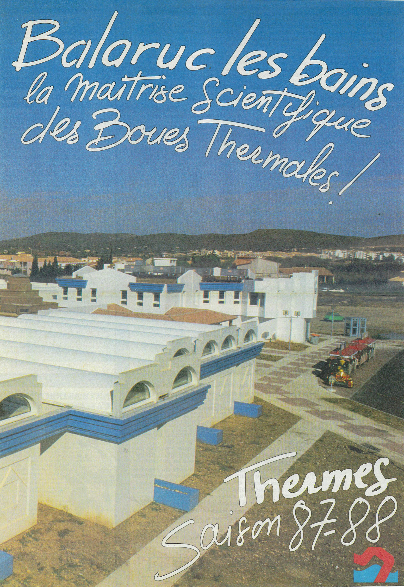 Affiche pour l'ouverture de la saison 1987-1988 Affiche pour l'ouverture de la saison 1987-1988 des thermes de Balaruc-les-Bains